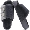 KuaiLu Women’s Orthotic Arch Support Slippers(Plush Grey)