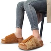 KuaiLu Women’s Orthotic Arch Support Slippers(Plush Khaki)