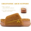 KuaiLu Women’s Orthotic Arch Support Slippers(Plush Khaki)