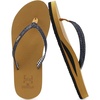 KuaiLu Flip Flops for Women with Arch Support Summer Beach Thong Sandals(Black Khaki)