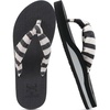 KuaiLu Flip Flops for Women with Arch Support Summer Beach Thong Sandals(Black White)