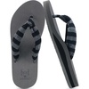 KuaiLu Flip Flops for Women with Arch Support Summer Beach Thong Sandals(Grey Black)