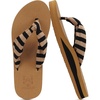 KuaiLu Flip Flops for Women with Arch Support Summer Beach Thong Sandals(Khaki Black)