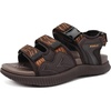 KuaiLu Mens Arch Support Hiking Sandals Orthopedic Athletic Walking Sandles(Brown)
