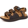 KuaiLu Mens Arch Support Hiking Sandals Orthopedic Athletic Walking Sandles(Khaki)