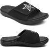 image:imageKuaiLu Mens Athletic Slides Wide Adjustable Arch Support Sport SandalsAll Black