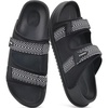 KuaiLu Mens Casual Sandals with Comfortable Orthopedic Arch Support Summer Beach Walking Shoes Cushion Slides Slip on Indoor Outdoor(Black)