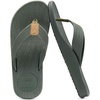 KuaiLu Mens Flip Flops Comfortable Arch Support Waterproof Thong Sandals(Army Green)