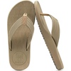 KuaiLu Mens Flip Flops Comfortable Arch Support Waterproof Thong Sandals(Natural)