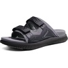 KuaiLu Mens Orthotic Sandals Arch Support Cushion Recovery Walking Slides(Grey)