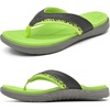 KuaiLu Mens Sport Flip Flops Orthotic Thong Sandals With Arch Support(Turquoise)