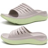 KuaiLu Recovery Sandals Women With Comfortable Arch Support Sport Slides(Apricot Green)