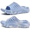 KuaiLu Recovery Sandals Women With Comfortable Arch Support Sport Slides(Camo Blue)