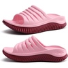 KuaiLu Recovery Sandals Women With Comfortable Arch Support Sport Slides(Pink Wine)