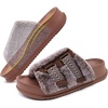 KuaiLu Women’s Orthotic Arch Support Slippers(Coffee Brown (Adjustable))