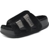 KuaiLu Women’s Orthotic Arch Support Slippers(Plush Black)
