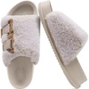 KuaiLu Women’s Orthotic Arch Support Slippers(White (Adjustable))