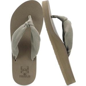 KuaiLu Flip Flops for Women with Arch Support Summer Beach Thong Sandals(Camel)