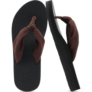 KuaiLu Flip Flops for Women with Arch Support Summer Beach Thong Sandals(Dark Brown)