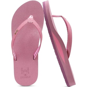 KuaiLu Flip Flops for Women with Arch Support Summer Beach Thong Sandals(Dark Pink)