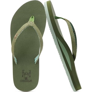 KuaiLu Flip Flops for Women with Arch Support Summer Beach Thong Sandals(Green)