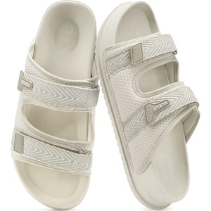 KuaiLu Mens Casual Sandals with Comfortable Orthopedic Arch Support Summer Beach Walking Shoes Cushion Slides Slip on Indoor Outdoor(Beige)