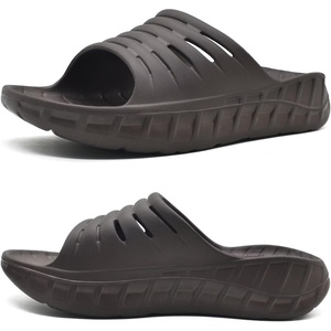 KuaiLu Mens Orthotic Recovery Sandals Arch Support Slides Plantar Fasciitis(Mocha)