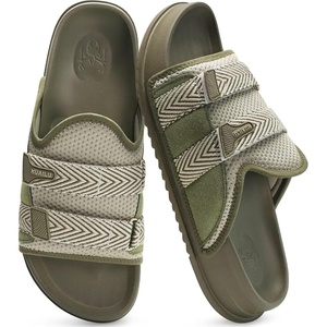 KuaiLu Mens Orthotic Sandals Comfort Arch Support Fabric Sandal Slippers(Green)