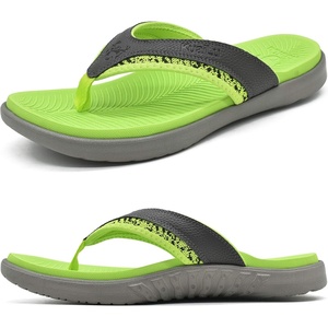 KuaiLu Mens Sport Flip Flops Orthotic Thong Sandals With Arch Support(Turquoise)