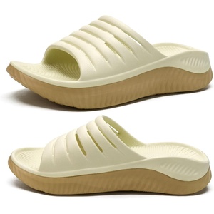 KuaiLu Recovery Sandals Women With Comfortable Arch Support Sport Slides(Beige Khaki)
