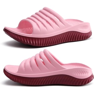KuaiLu Recovery Sandals Women With Comfortable Arch Support Sport Slides(Pink Wine)