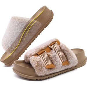 KuaiLu Women’s Orthotic Arch Support Slippers(Camel Brown (Adjustable))