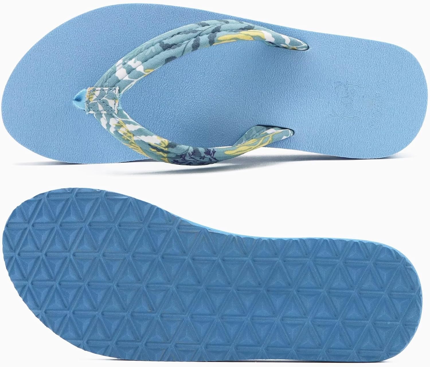 image:imageKuaiLu Flip Flops for Women with Arch Support Summer Beach Thong SandalsLight Blue