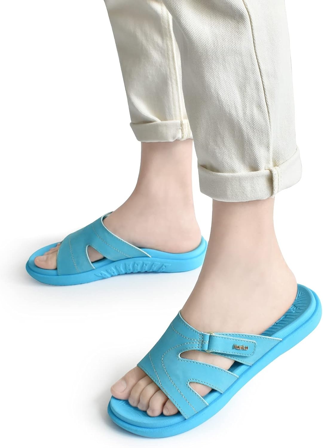image:imageKuaiLu Womens Fashion Orthotic Slides Arch Support Slip On Walking SandalsBlue