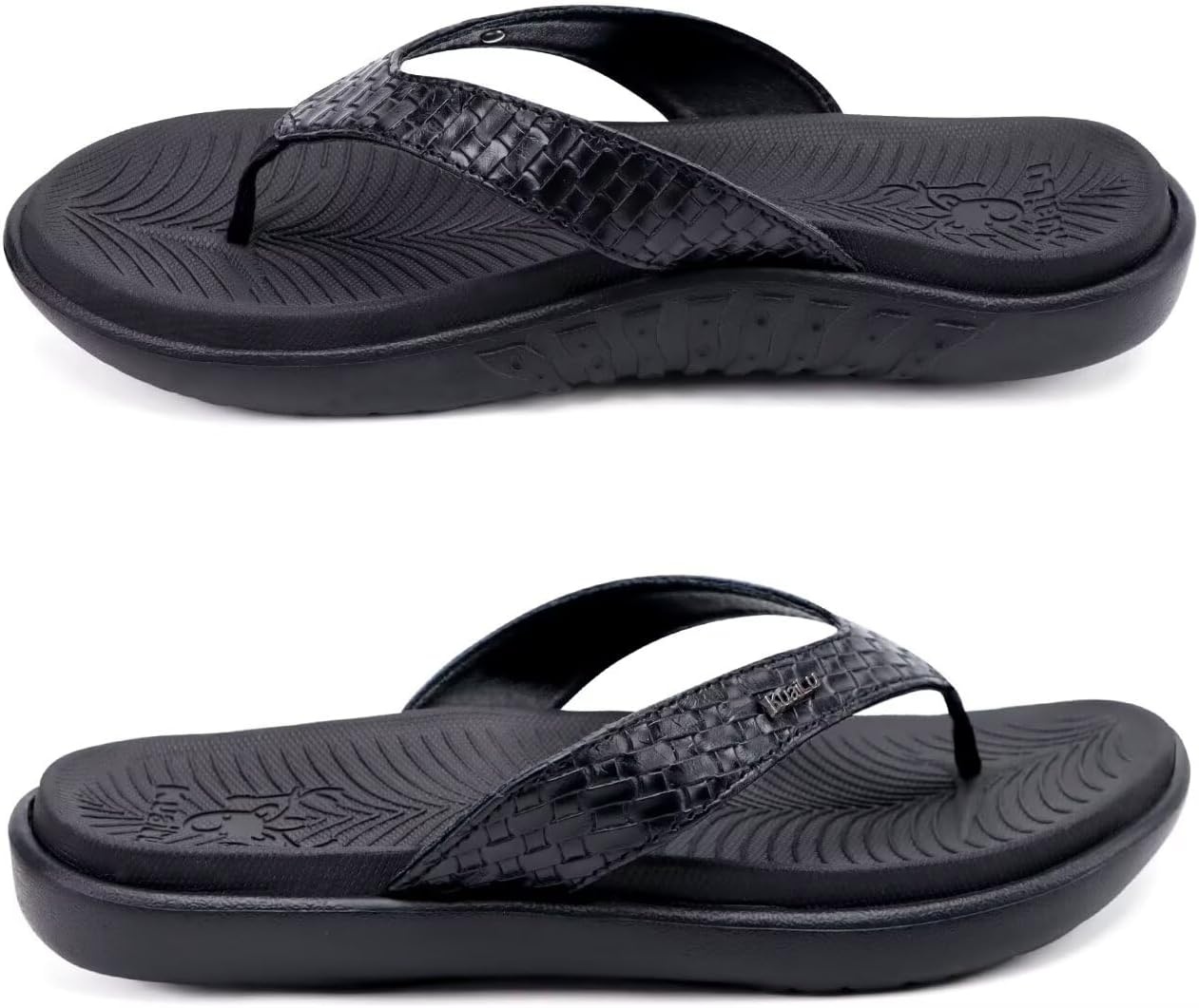 image:imageKuaiLu Womens Flip Flops Arch Support Yoga Mat Cushioned Thong SandalsBlack