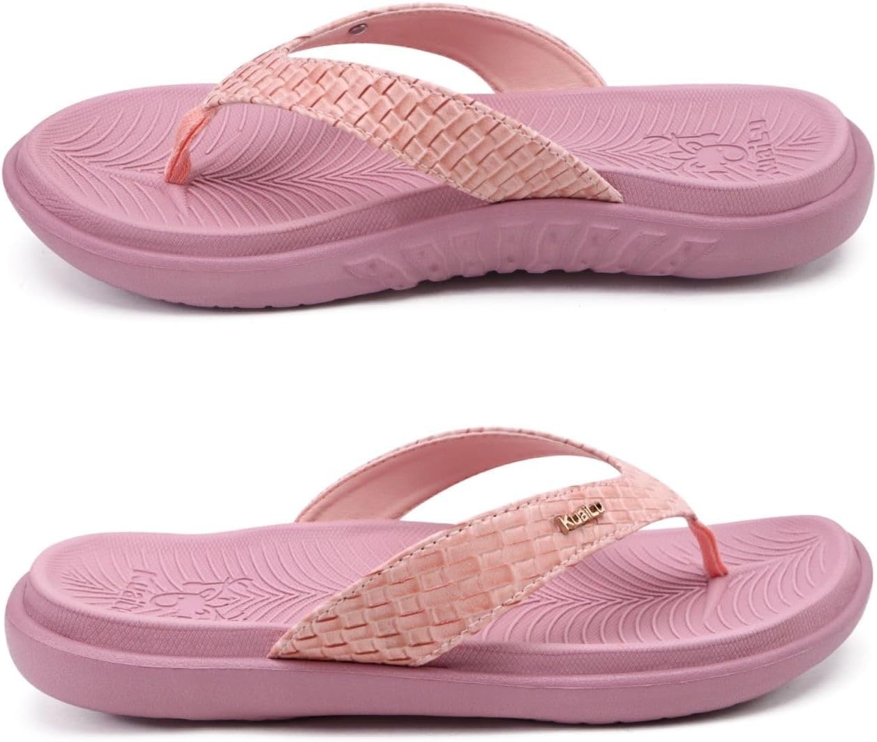 image:imageKuaiLu Womens Flip Flops Arch Support Yoga Mat Cushioned Thong SandalsLovely Pink