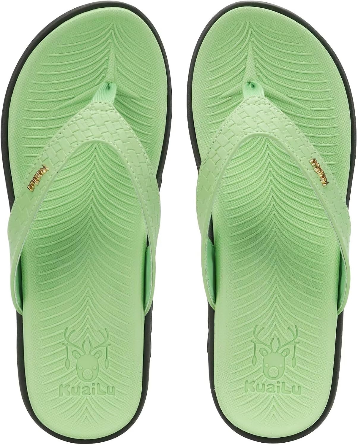 image:imageKuaiLu Womens Flip Flops Arch Support Yoga Mat Cushioned Thong SandalsMint Green