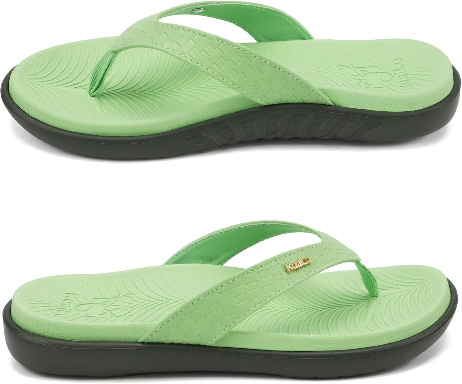 image:imageKuaiLu Womens Flip Flops Arch Support Yoga Mat Cushioned Thong SandalsMint Green