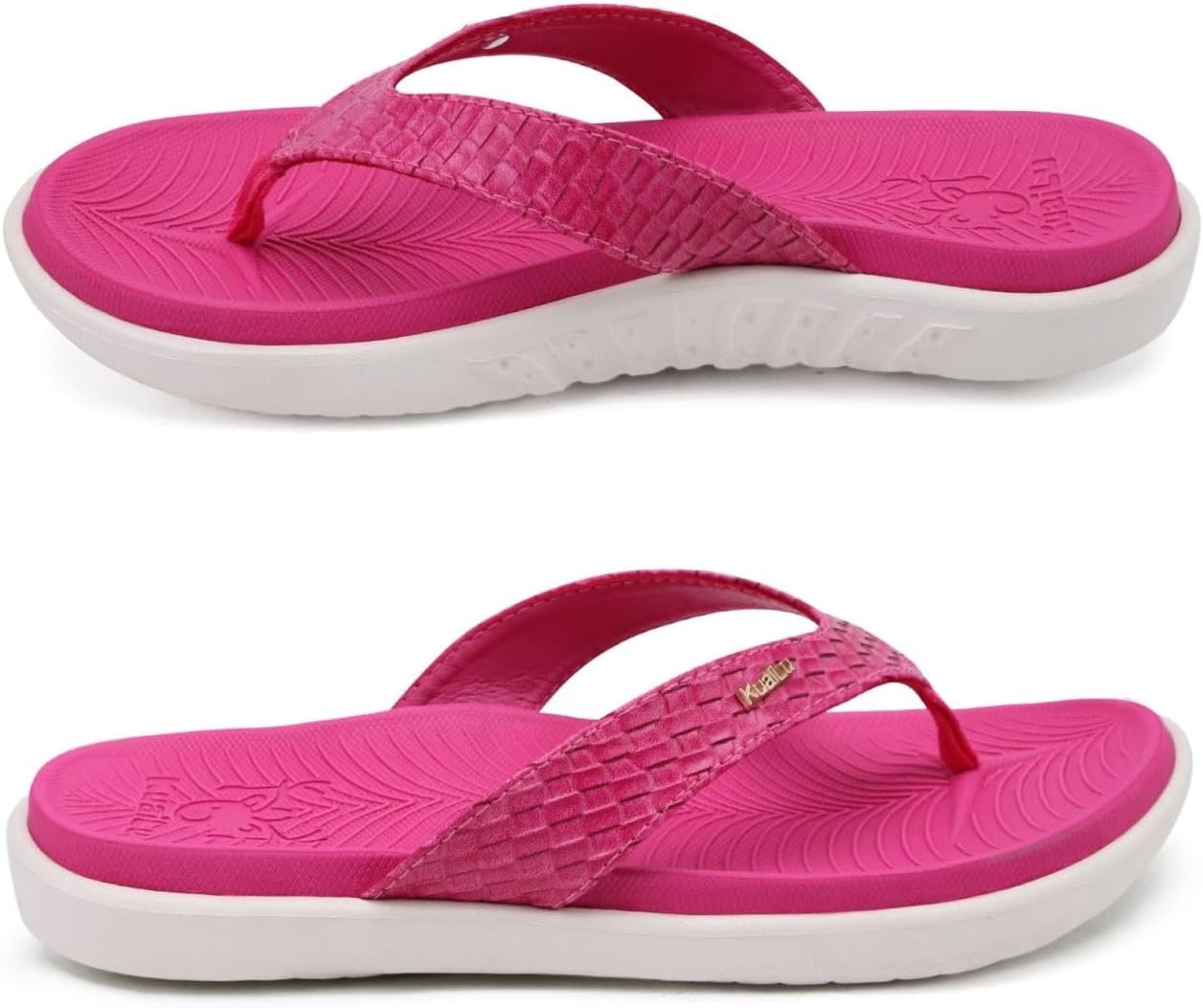 image:imageKuaiLu Womens Flip Flops Arch Support Yoga Mat Cushioned Thong SandalsRose White