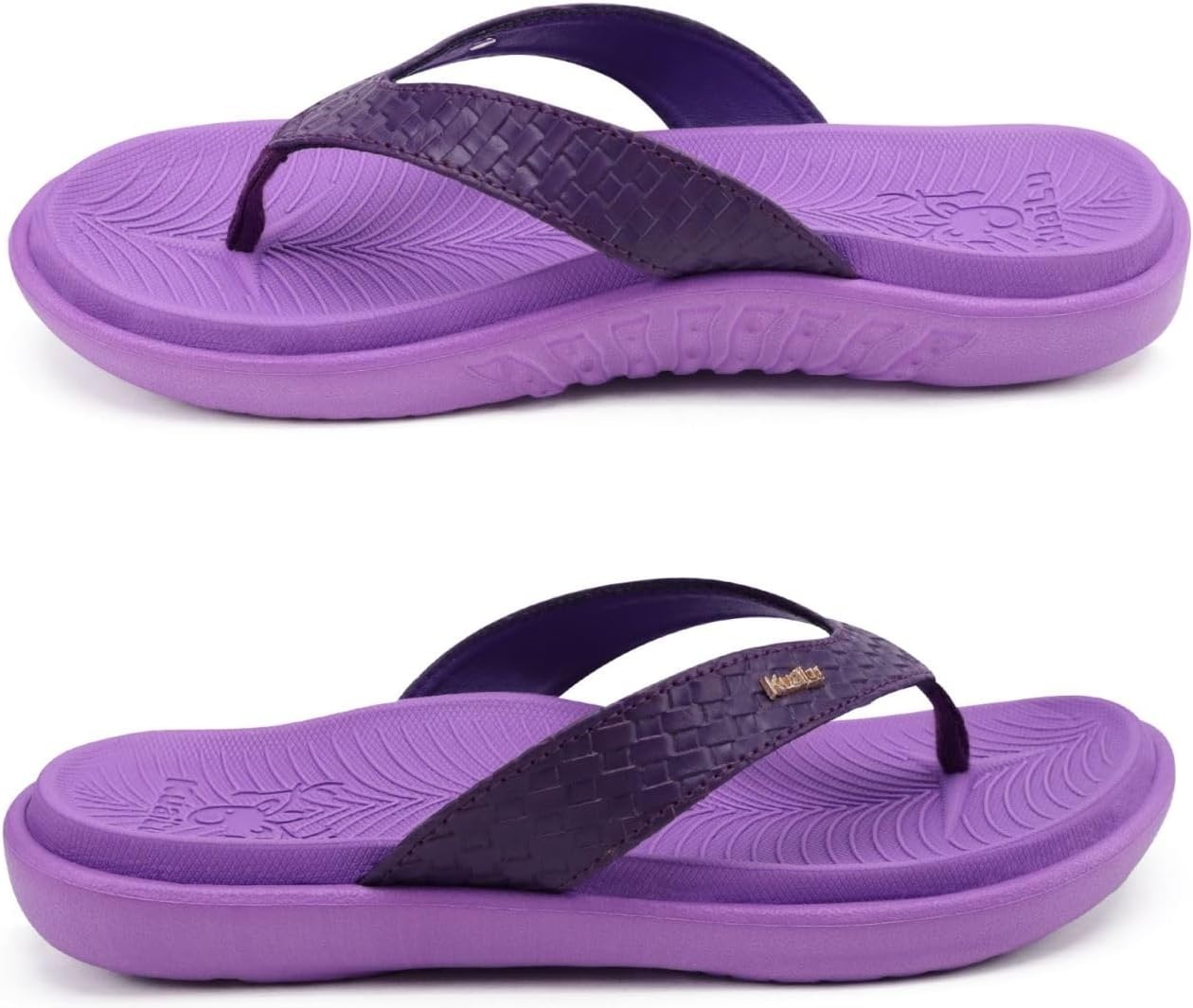 image:imageKuaiLu Womens Flip Flops Arch Support Yoga Mat Cushioned Thong SandalsViolet Purple
