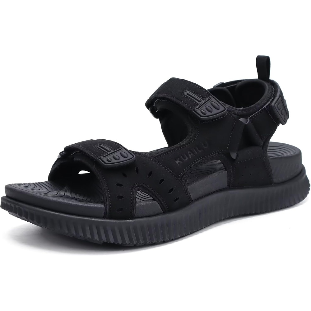 image:imageKuaiLu Mens Hiking Sandals with Orthopedic Arch Support FootbedBlack