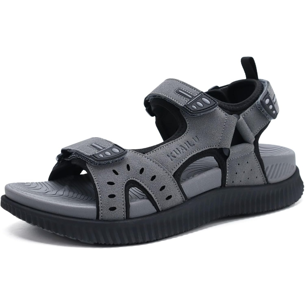 image:imageKuaiLu Mens Hiking Sandals with Orthopedic Arch Support FootbedGrey