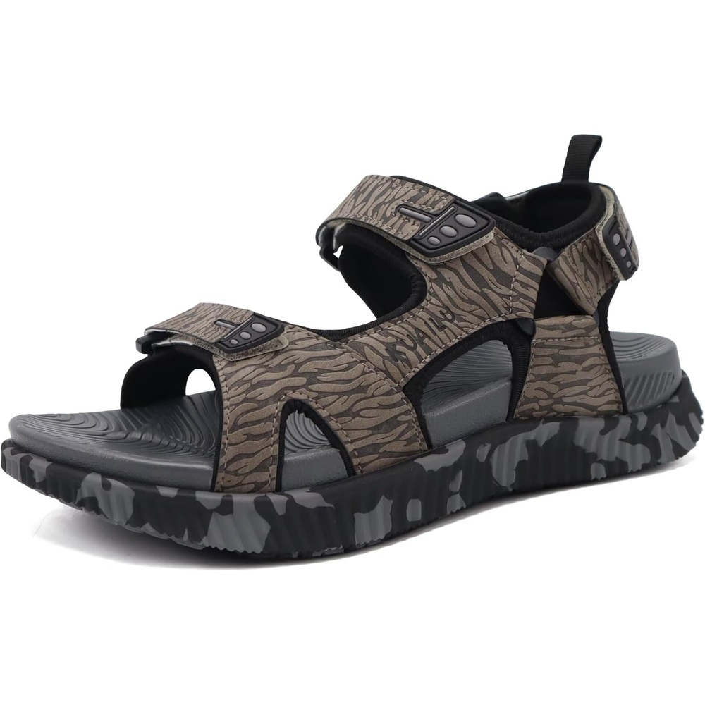 image:imageKuaiLu Mens Hiking Sandals with Orthopedic Arch Support FootbedGreycamouflage