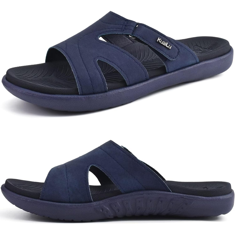 image:imageKuaiLu Womens Fashion Orthotic Slides Arch Support Slip On Walking SandalsNavy Blue