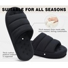KuaiLu Cozy Memory Foam Slippers For Men – All-Season Warm House Shoes(All Black)