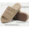 KuaiLu Cozy Memory Foam Slippers For Men – All-Season Warm House Shoes(Apricot Yellow)