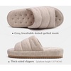 KuaiLu Cozy Memory Foam Slippers For Men – All-Season Warm House Shoes(Beige)