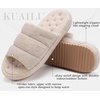 KuaiLu Cozy Memory Foam Slippers For Men – All-Season Warm House Shoes(Beige)