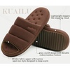 KuaiLu Cozy Memory Foam Slippers For Men – All-Season Warm House Shoes(Dark Brown)