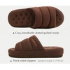 KuaiLu Cozy Memory Foam Slippers For Men – All-Season Warm House Shoes(Dark Brown)